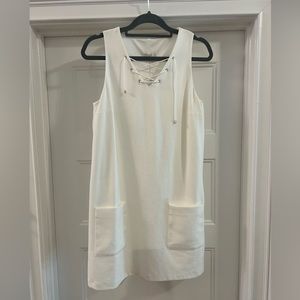 Sleeveless White Dress